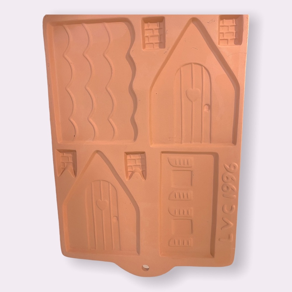 Lillian Vernon 1996 Terra Cotta Gingerbread House Cookie Mold NWT